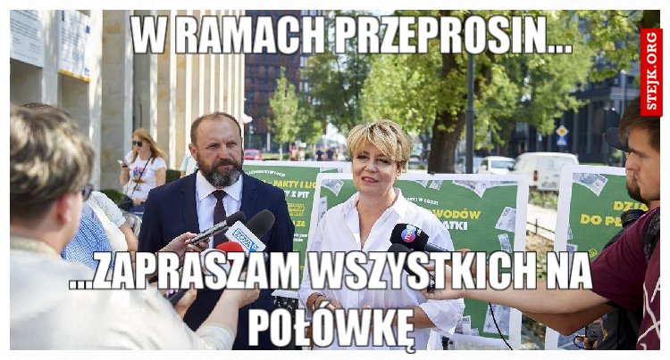 W ramach przeprosin...