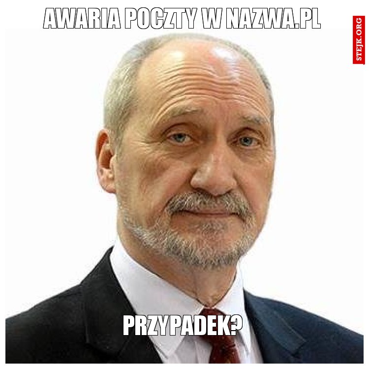 Awaria poczty w nazwa.pl