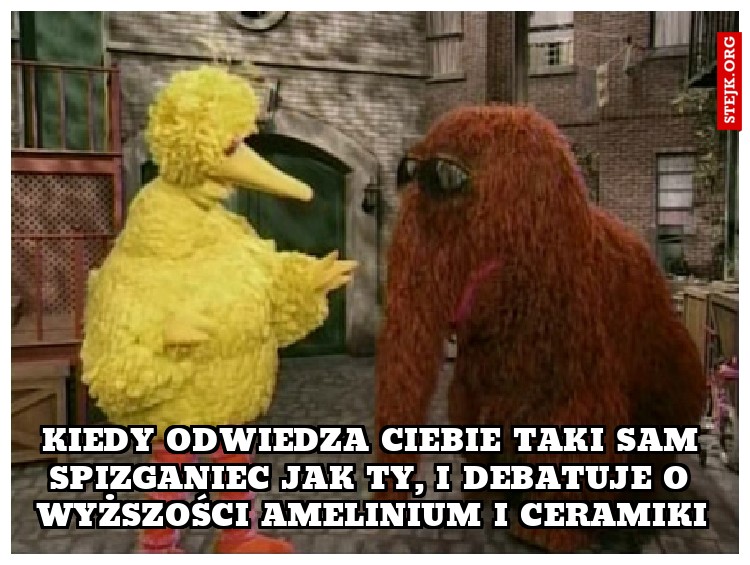 Kiedy odwiedza Ciebie taki sam spizganiec jak Ty, i debatuje o wyższości amelinium i ceramiki