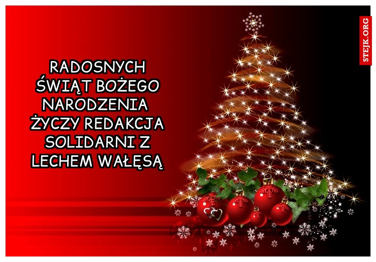 radosnych świąt bożego narodzenia  życzy redakcja solidarni z lechem wałęsą