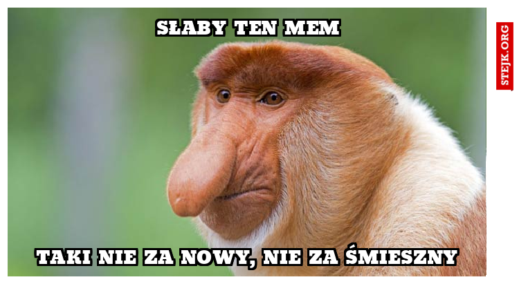 Słaby ten mem