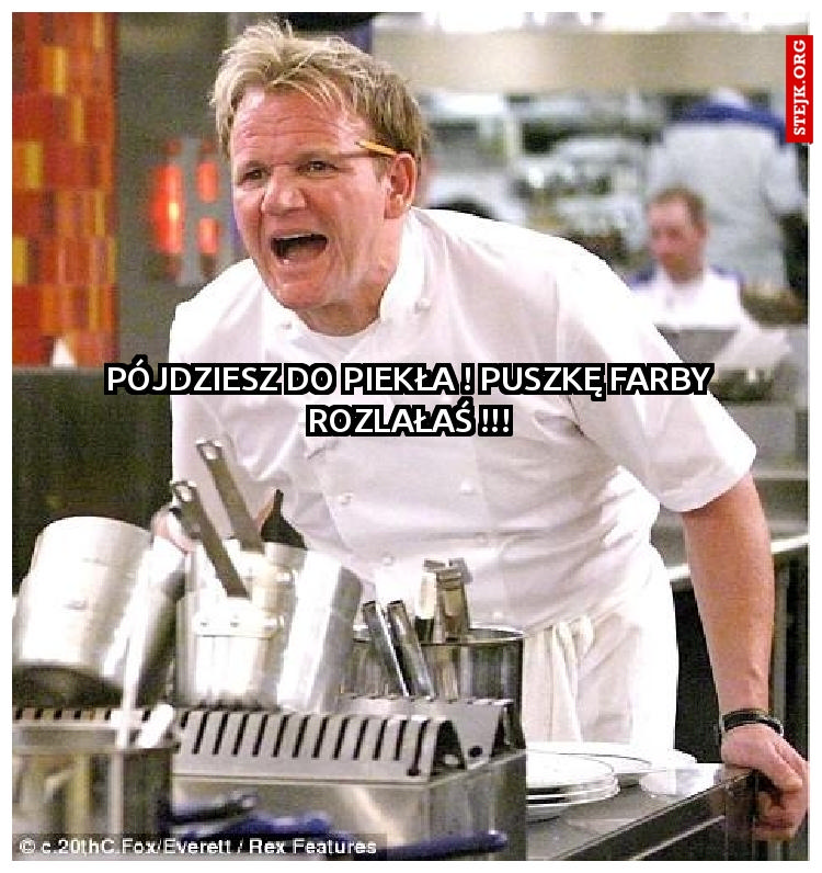Pójdziesz do piekła ! Puszkę farby rozlałaś !!!