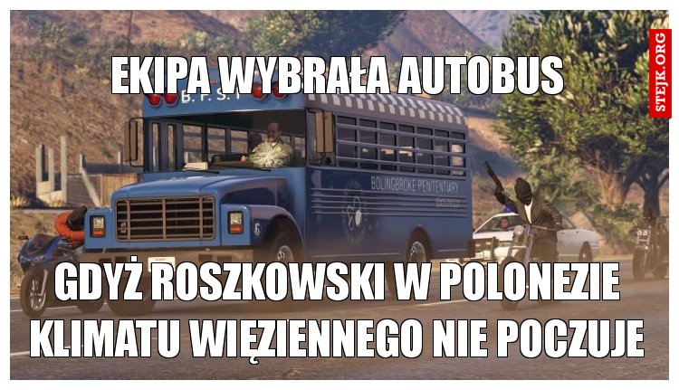Ekipa wybrała autobus