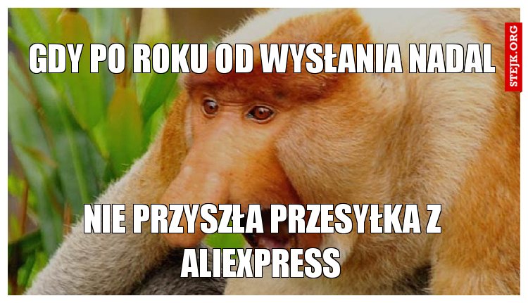 Gdy po roku od wysłania nadal