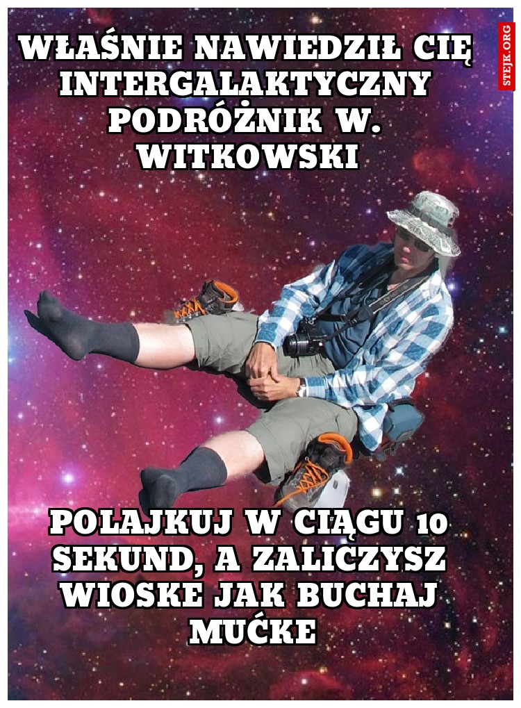 WŁAŚNIE NAWIEDZIŁ CIĘ INTERGALAKTYCZNY PODRÓŻNIK W. WITKOWSKI