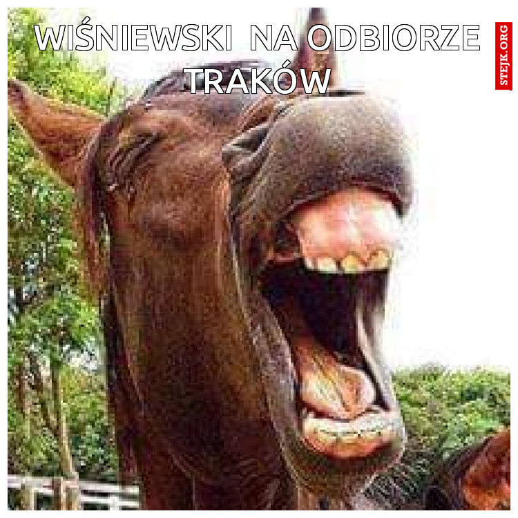 Wiśniewski  na odbiorze traków