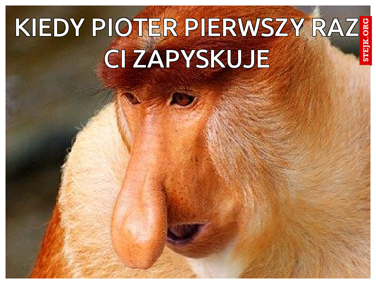 Kiedy pioter pierwszy raz Ci zapyskuje