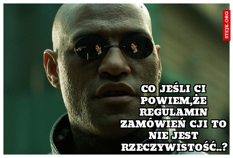Co jeśli ci powiem,że regulamin zamówień CJI to nie jest rzeczywistość..?