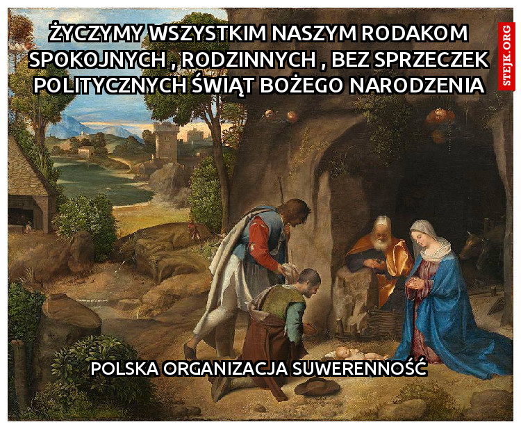 Życzymy wszystkim naszym rodakom spokojnych , rodzinnych , bez sprzeczek politycznych Świąt Bożego Narodzenia