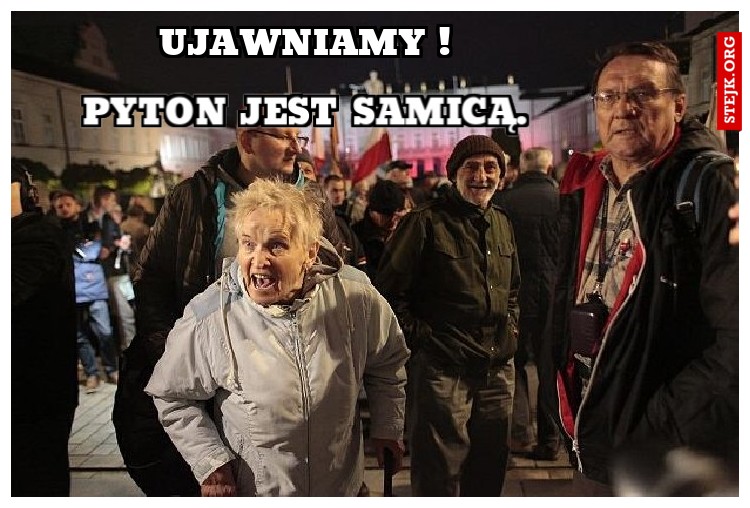 pyton jest samicą.