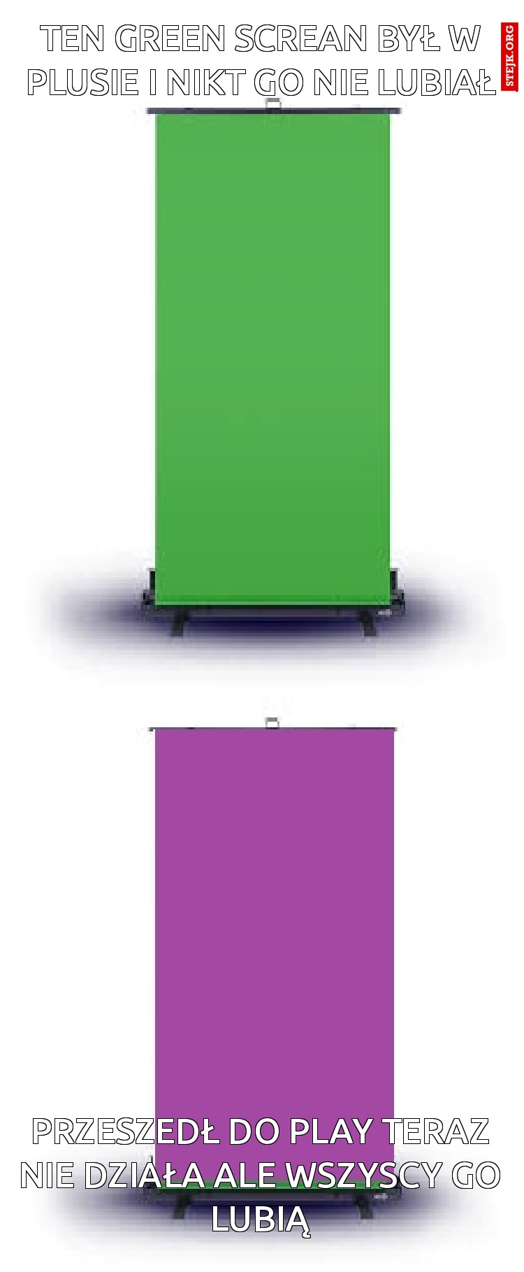 ten green screan był w plusie i nikt go nie lubiał