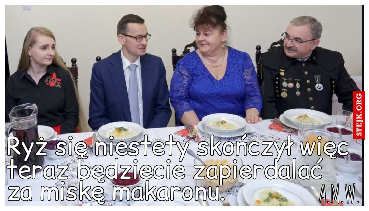 Ryż się niestety skończył więc