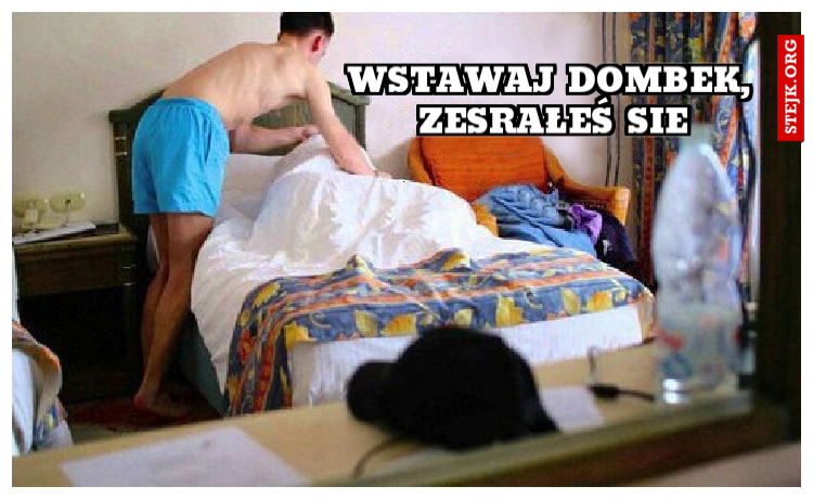wstawaj dombek, zesrałeś sie