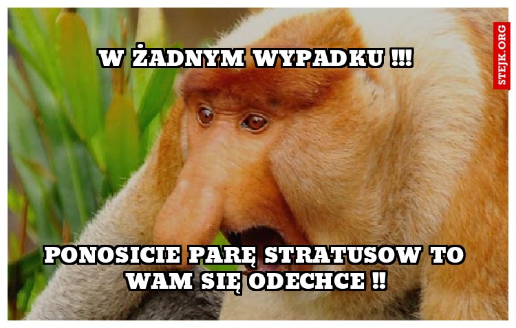 W żadnym wypadku !!!
