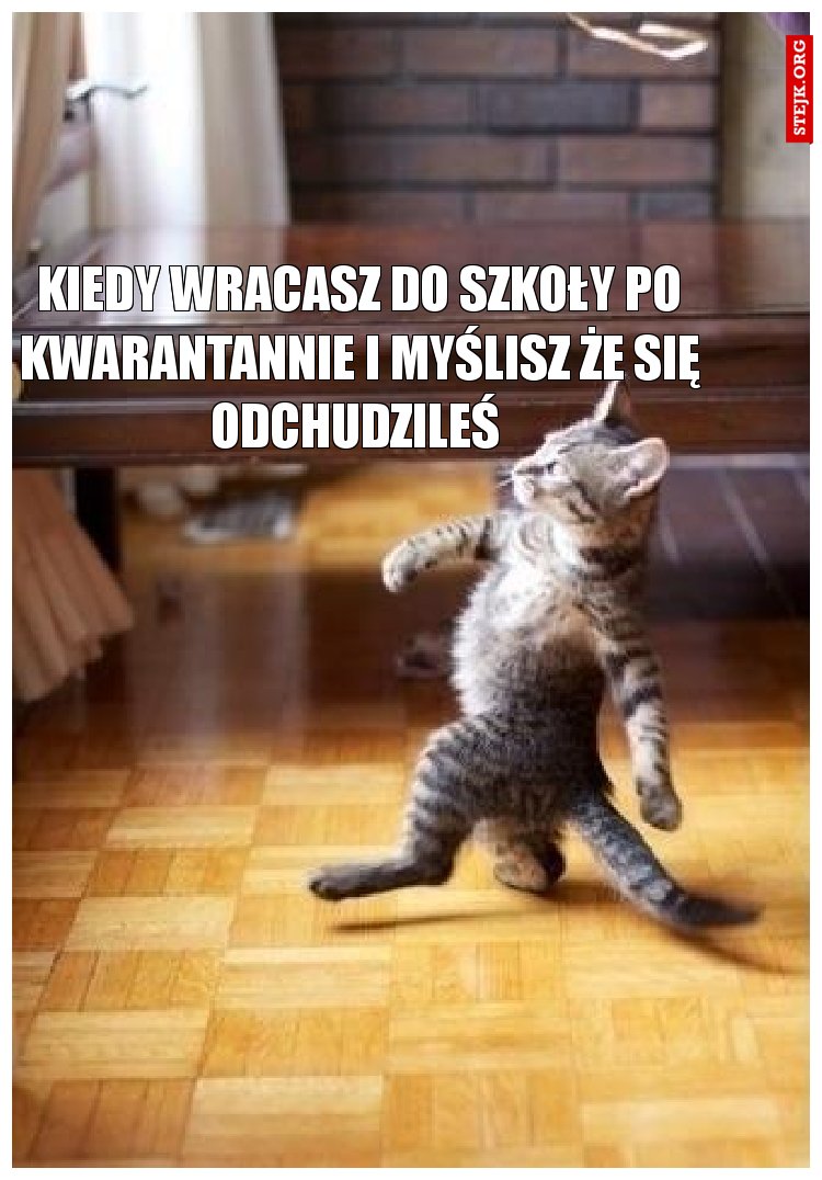 kiedy wracasz do szkoły po kwarantannie i myślisz że się odchudzileś 