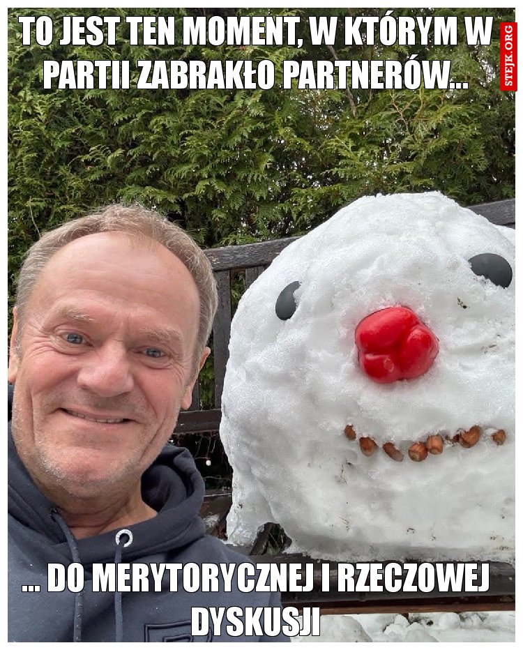 To jest ten moment, w którym w partii zabrakło partnerów...