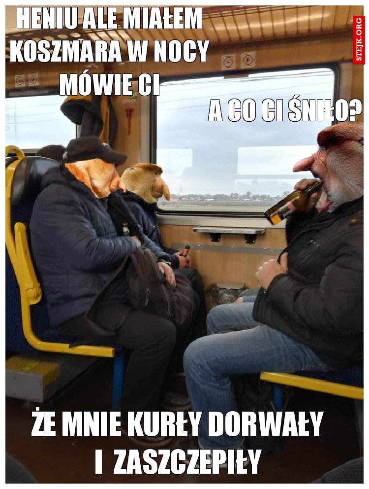 heniu ale miałem koszmara w nocy mówie ci