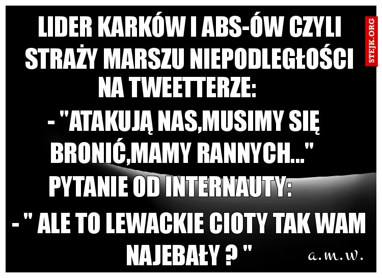 lider karków i abs-ów czyli straży marszu niepodległości