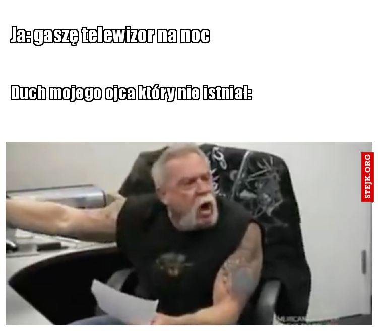 Ja: gaszę telewizor na noc