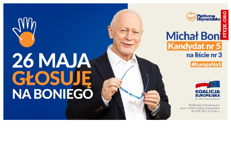 Solidarni z Donaldem Tuskiem popierają Michała Boniego