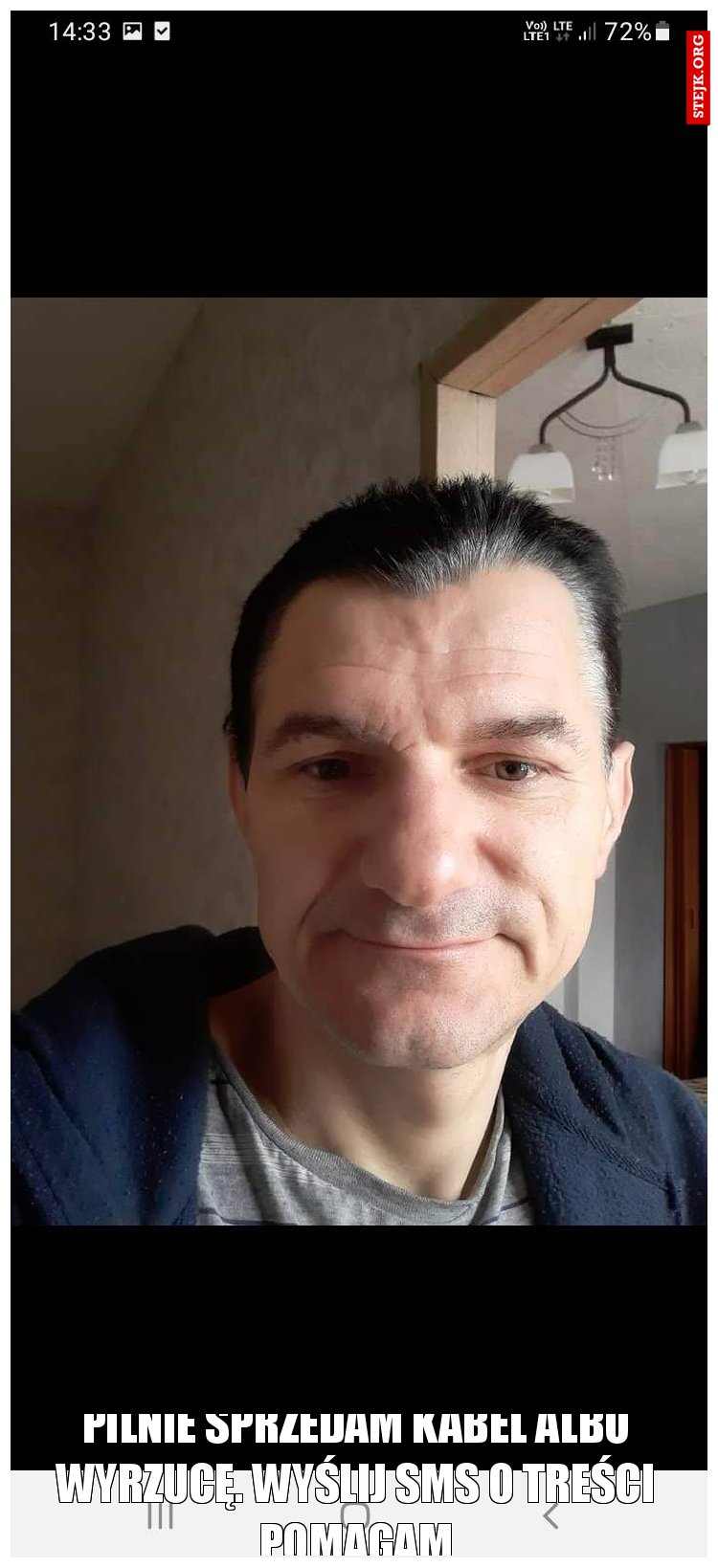 Pilnie sprzedam kabel albo wyrzucę. Wyślij SMS o treści pomagam