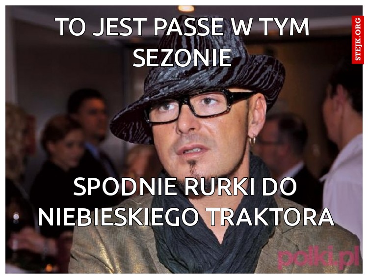 Spodnie rurki do niebieskiego traktora