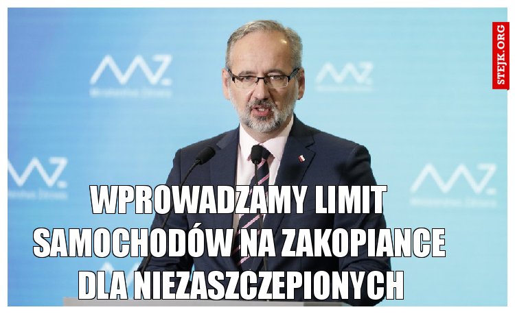 wprowadzamy limit samochodów na zakopiance