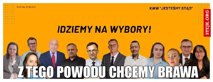 Z tego powodu Chcemy brawa 