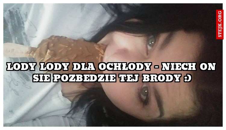 Lody lody dla ochłody - niech on sie pozbedzie tej brody :)