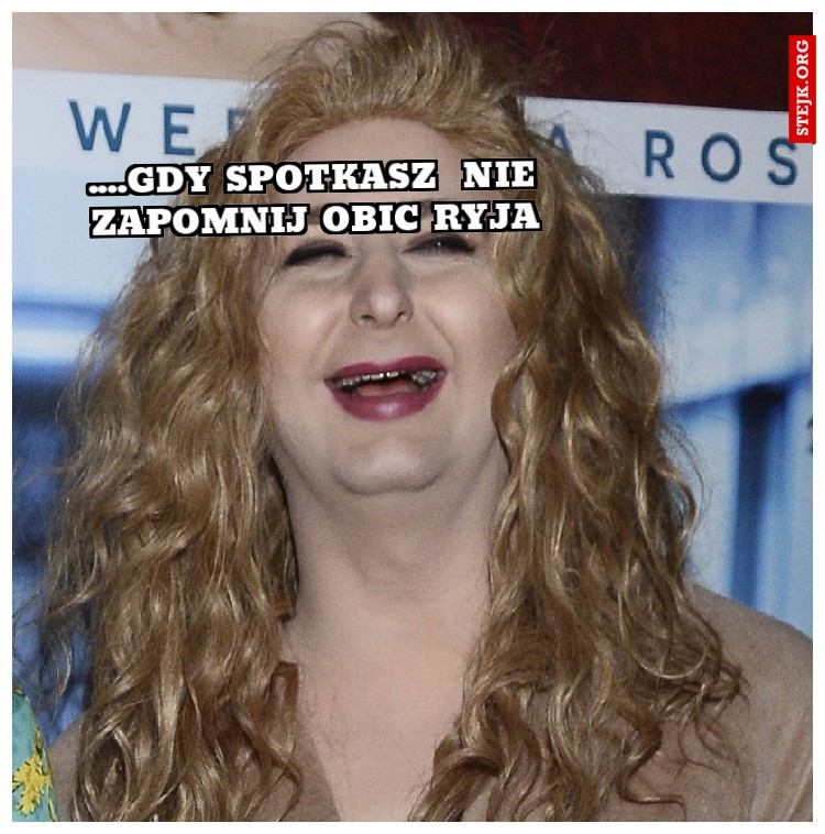....gdy spotkasz  nie zapomnij obic ryja