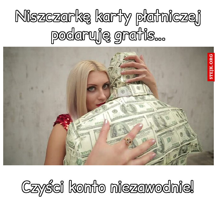 Niszczarkę karty płatniczej podaruję gratis...
