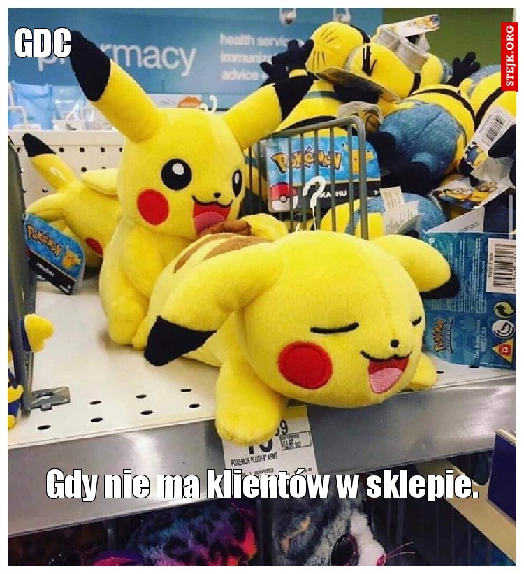 Gdy nie ma klientów w sklepie.