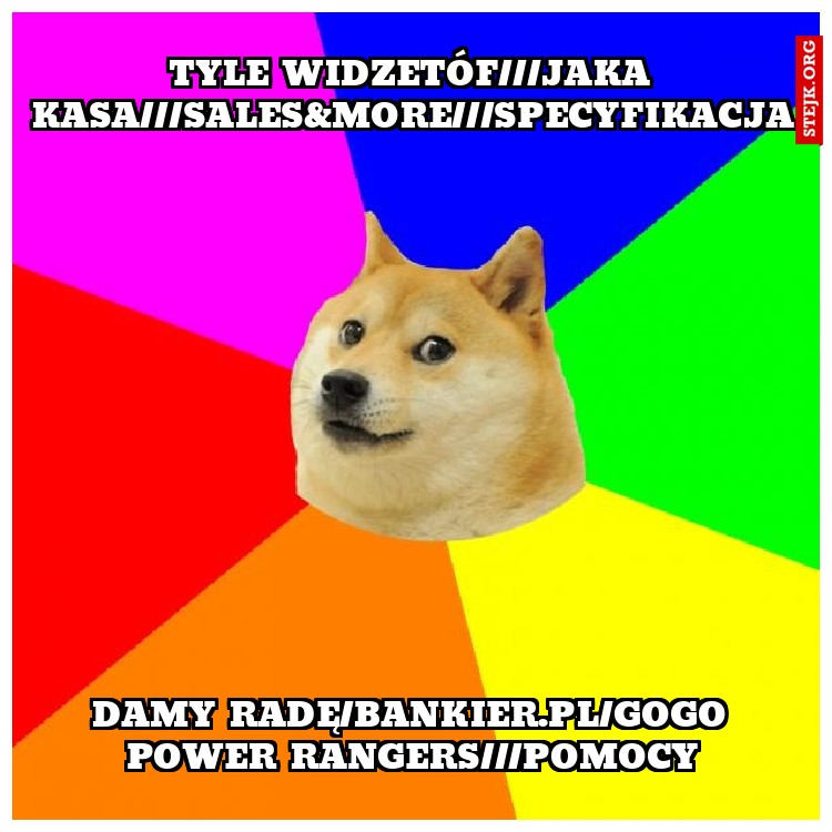 tyle widzetóf///jaka kasa///sales