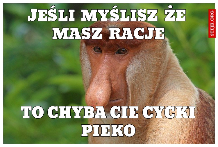 Jeśli myślisz że masz racje