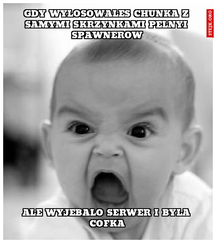 Gdy wylosowales chunka z samymi skrzynkami pelnyi spawnerow