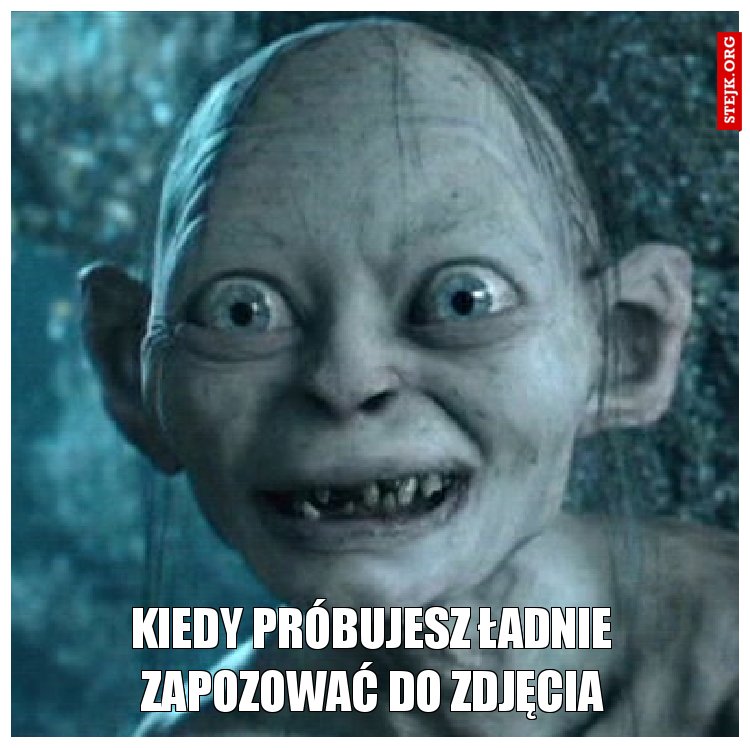Kiedy próbujesz ładnie zapozować do zdjęcia