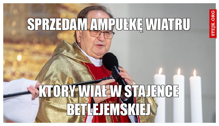 Sprzedam ampułkę wiatru