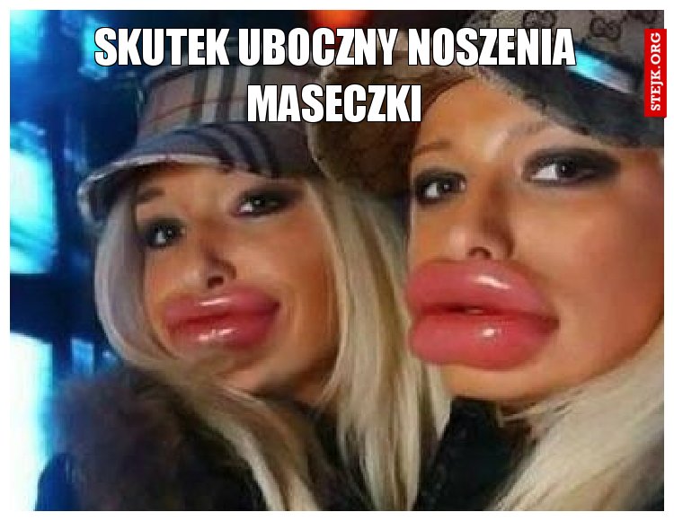 skutek uboczny noszenia maseczki