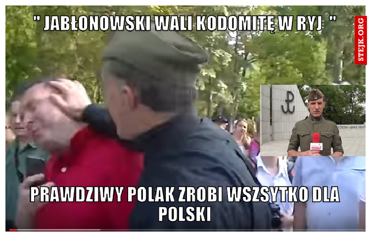 Jabłonowski Wali KOD-omitę w ryj...