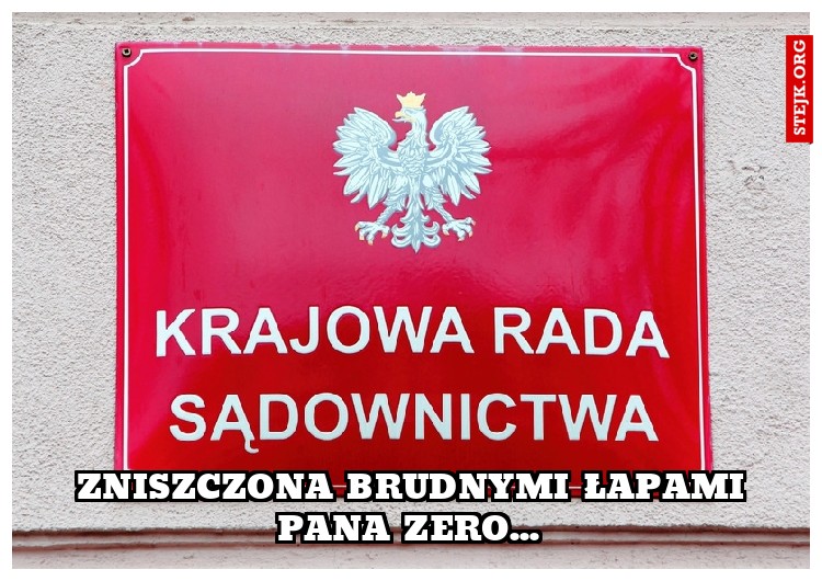 Zniszczona brudnymi łapami pana zero... 