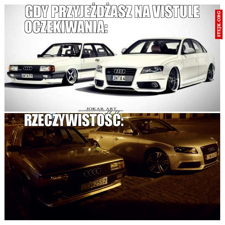 gdy przyjeżdżasz na vistule