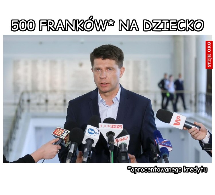500 franków* na dziecko
