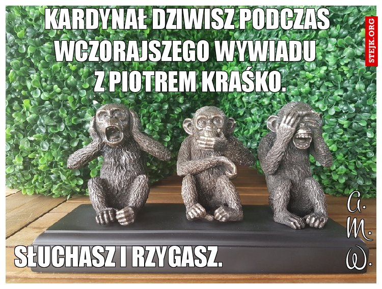 kardynał dziwisz podczas wczorajszego wywiadu 