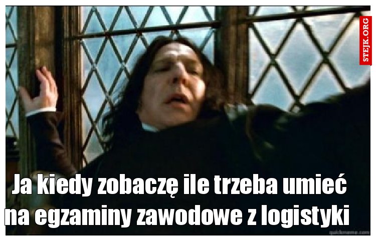 Ja kiedy zobaczę ile trzeba umieć na egzaminy zawodowe z logistyki 