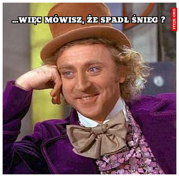 ...więc mówisz, że spadł śnieg ?