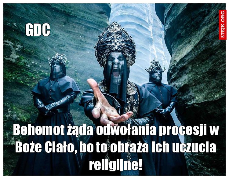 Behemot żąda odwołania procesji w Boże Ciało, bo to obraża ich uczucia religijne!