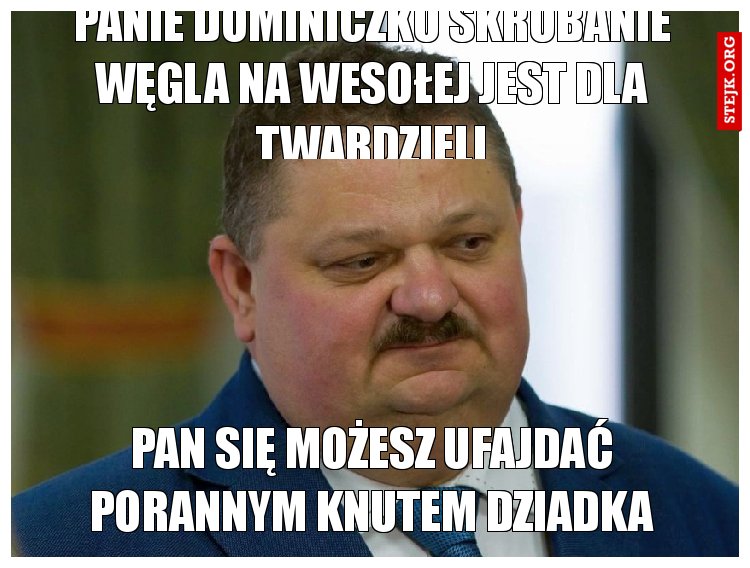Panie dominiczku skrobanie węgla na wesołej jest dla twardzieli