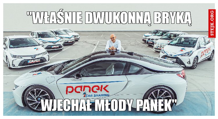 "właśnie dwukonną bryką