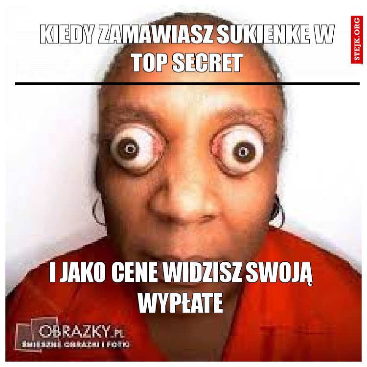 kiedy zamawiasz sukienke w TOP SECRET