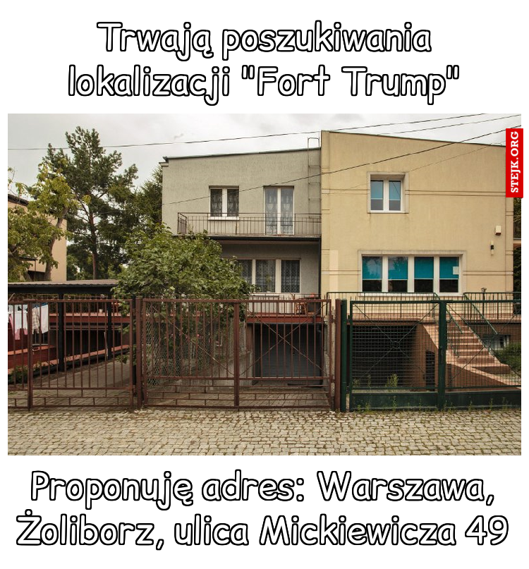 Trwają poszukiwania lokalizacji "Fort Trump"